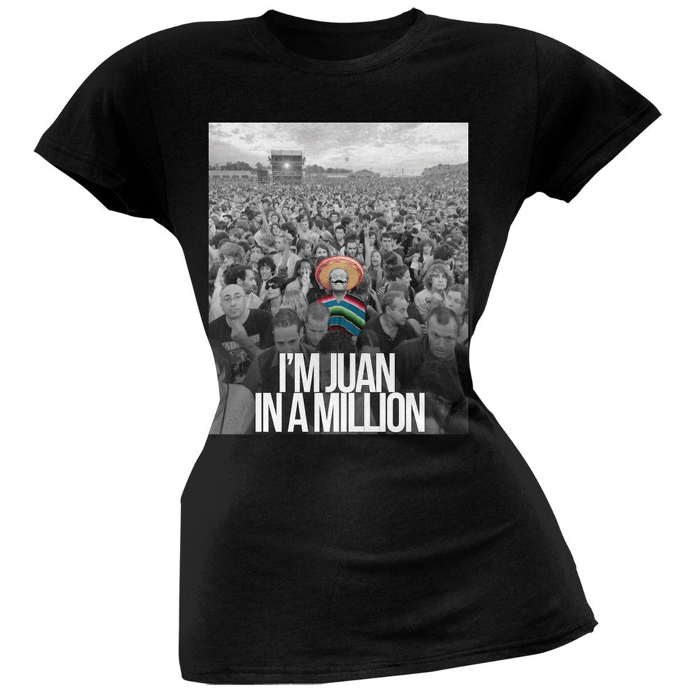 Cinco de Mayo - I'm Juan in Million Black Juniors Soft T-Shirt Juniors T-Shirts Old Glory   