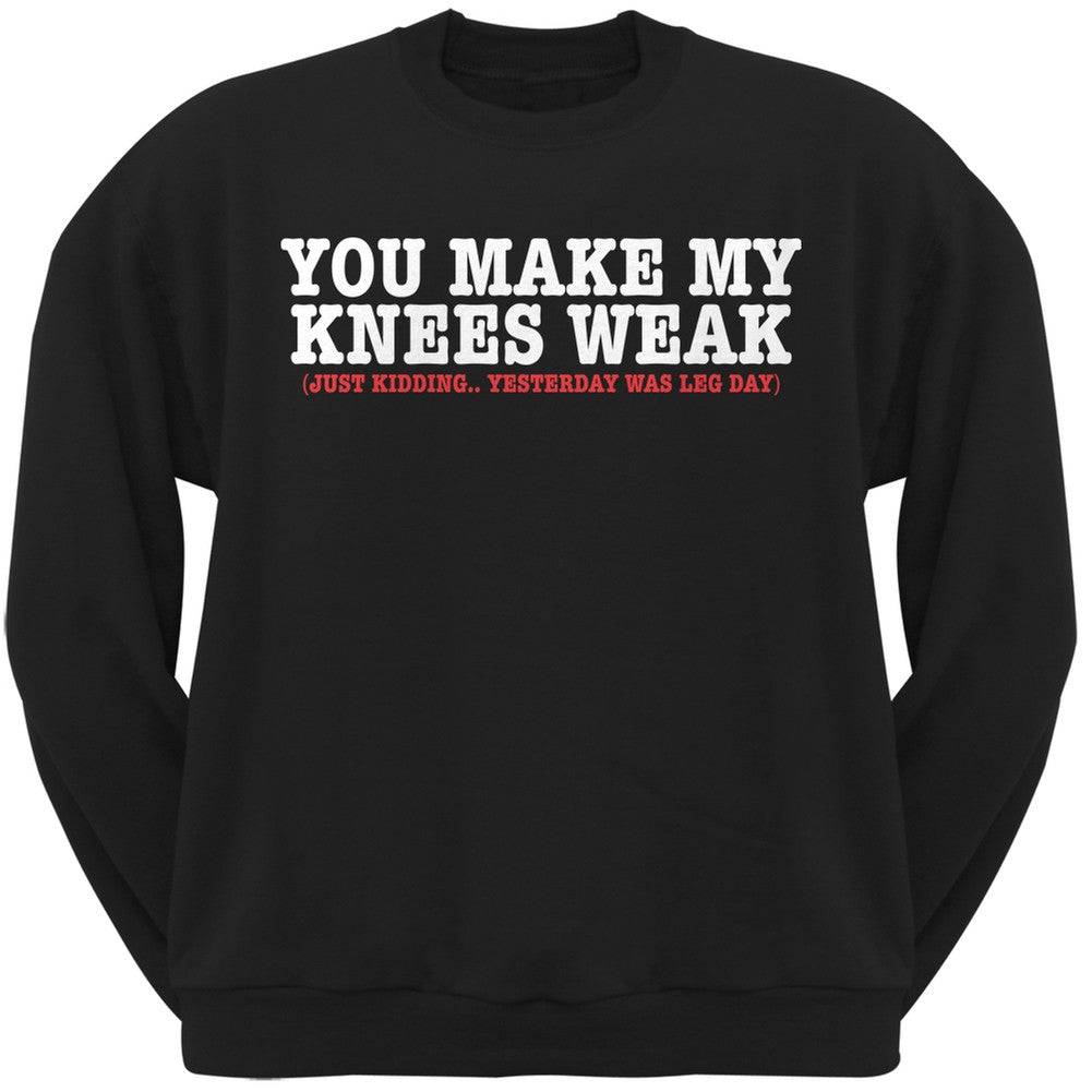 Leg Day Black Adult Sweatshirt Men's Sweatshirts Old Glory 2XL Black 