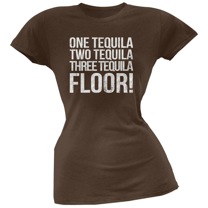 Cinco de Mayo - Tequila Floor Black Juniors Soft T-Shirt Juniors T-Shirts Old Glory   