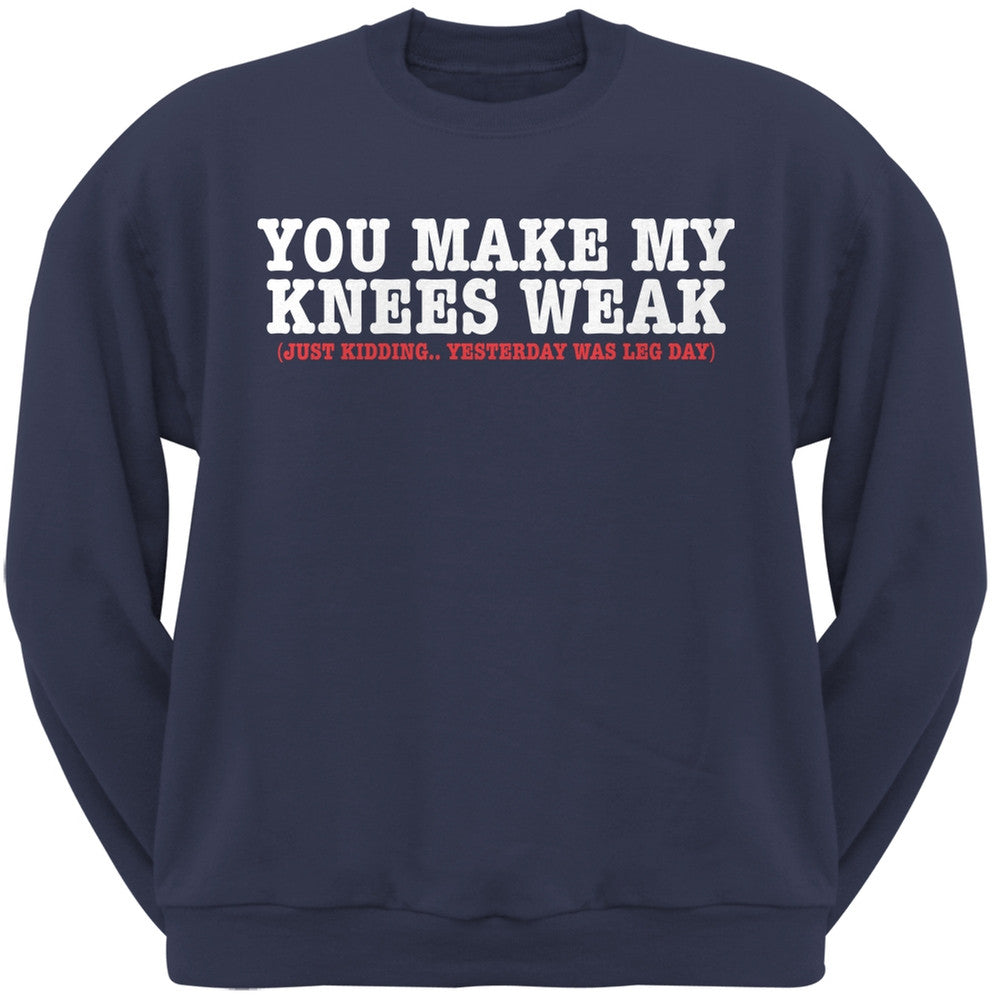 Leg Day Navy Adult Sweatshirt Men's Sweatshirts Old Glory 2XL Blue 