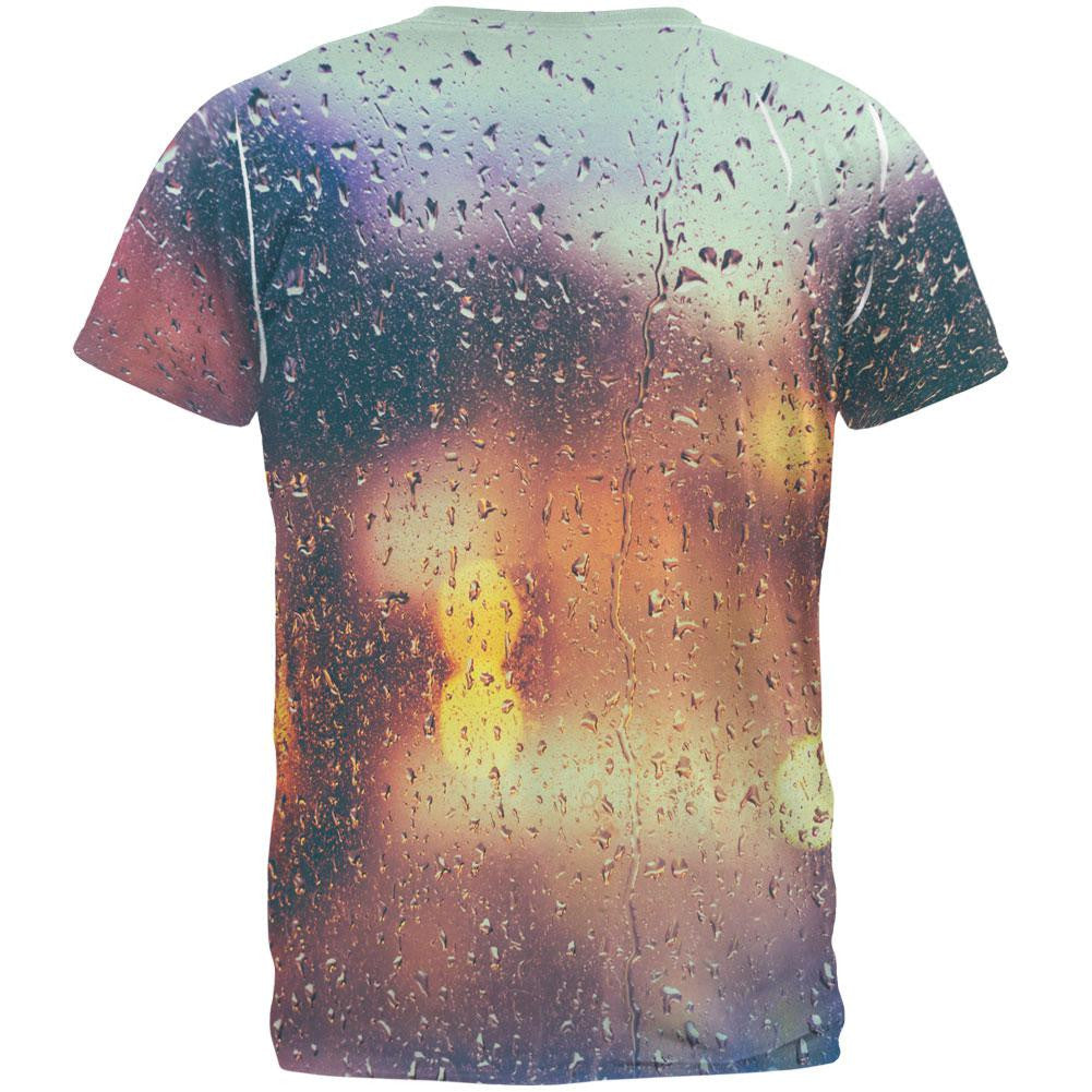 Rainy Bokeh All Over Adult T-Shirt Men's T-Shirts Old Glory   