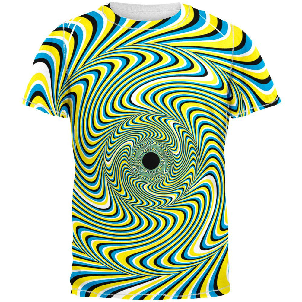 Optical illusion All Over Adult T-Shirt Men's T-Shirts Old Glory 2XL White 