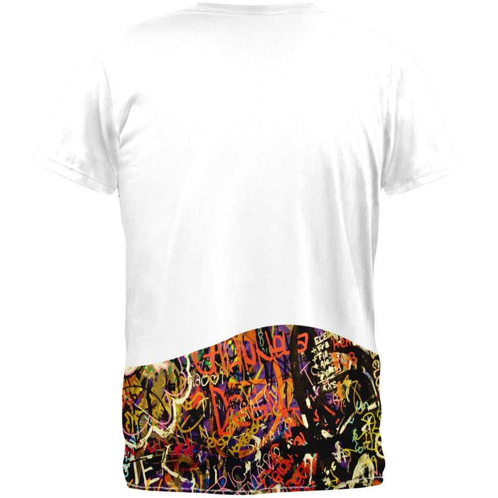 Graffiti Bucket All Over Adult T-Shirt Men's T-Shirts Old Glory   