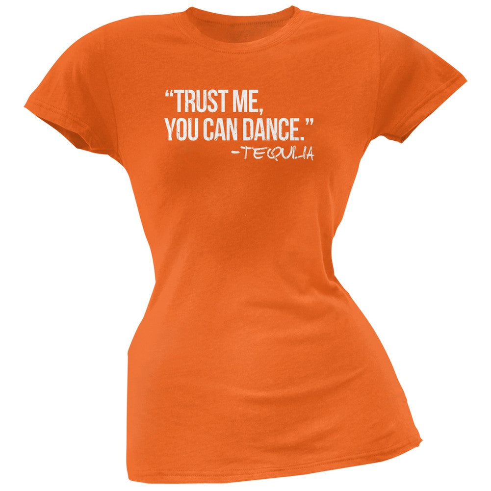 Cinco de Mayo - Trust Me, You Can Dance Tequila Kelly Green Soft Juniors T-Shirt Juniors T-Shirts Old Glory SM Orange 