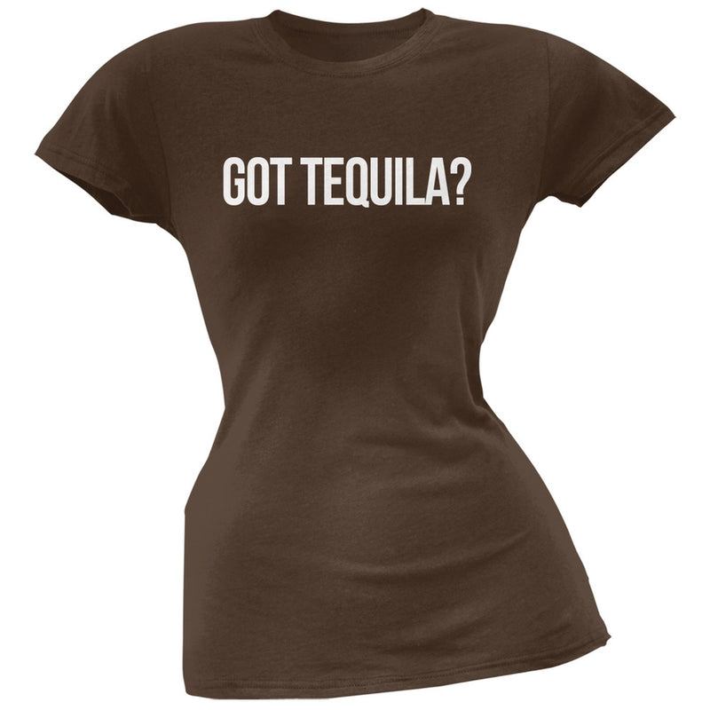 Cinco de Mayo - Got Tequila? Black Juniors Soft T-Shirt Juniors T-Shirts Old Glory SM Brown 