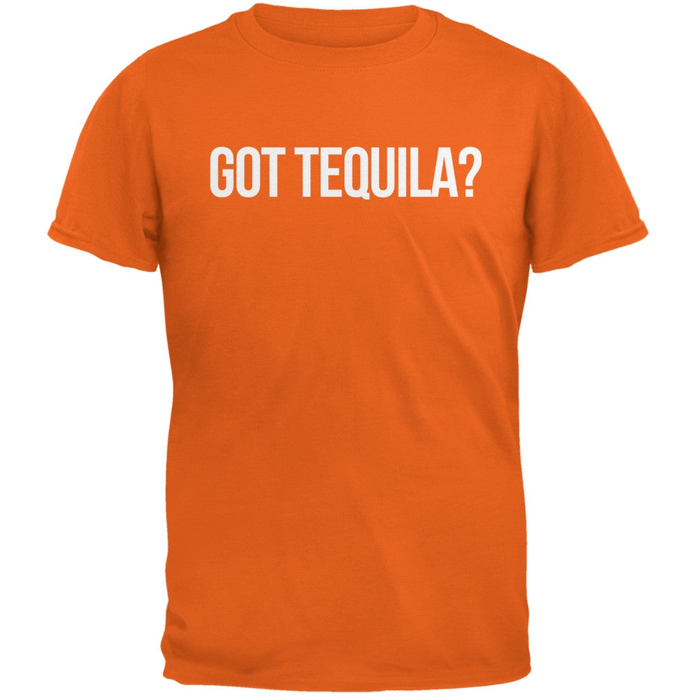 Cinco de Mayo - Got Tequila? Black Adult T-Shirt Men's T-Shirts Old Glory SM Orange 