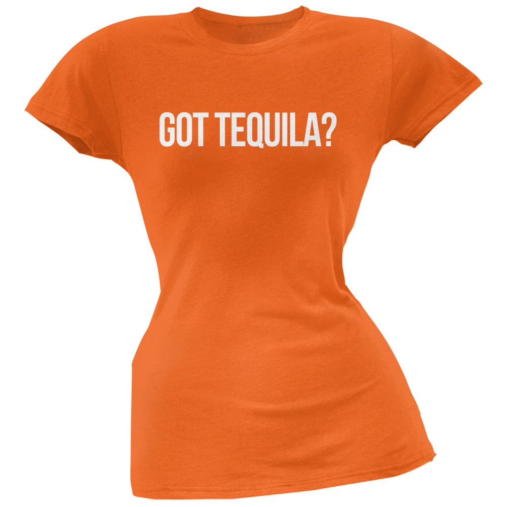 Cinco de Mayo - Got Tequila? Black Juniors Soft T-Shirt Juniors T-Shirts Old Glory SM Orange 