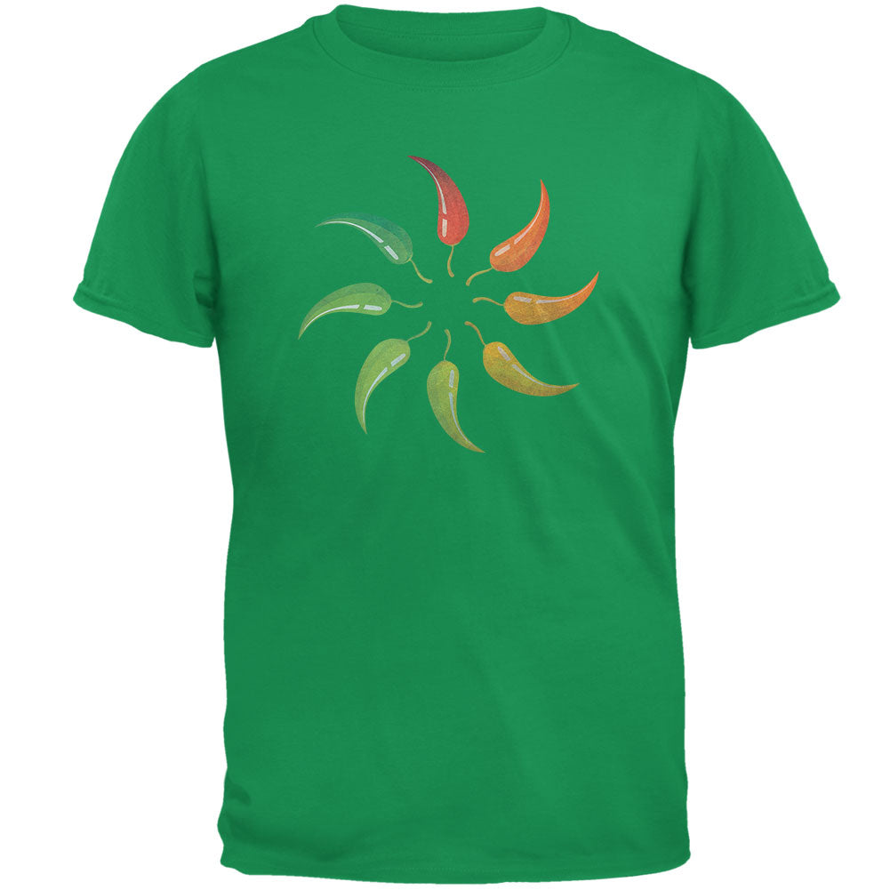 Cinco de Mayo - Jalapeno Pepper Wheel Irish Green Adult T-Shirt Men's T-Shirts Old Glory 2XL Green 