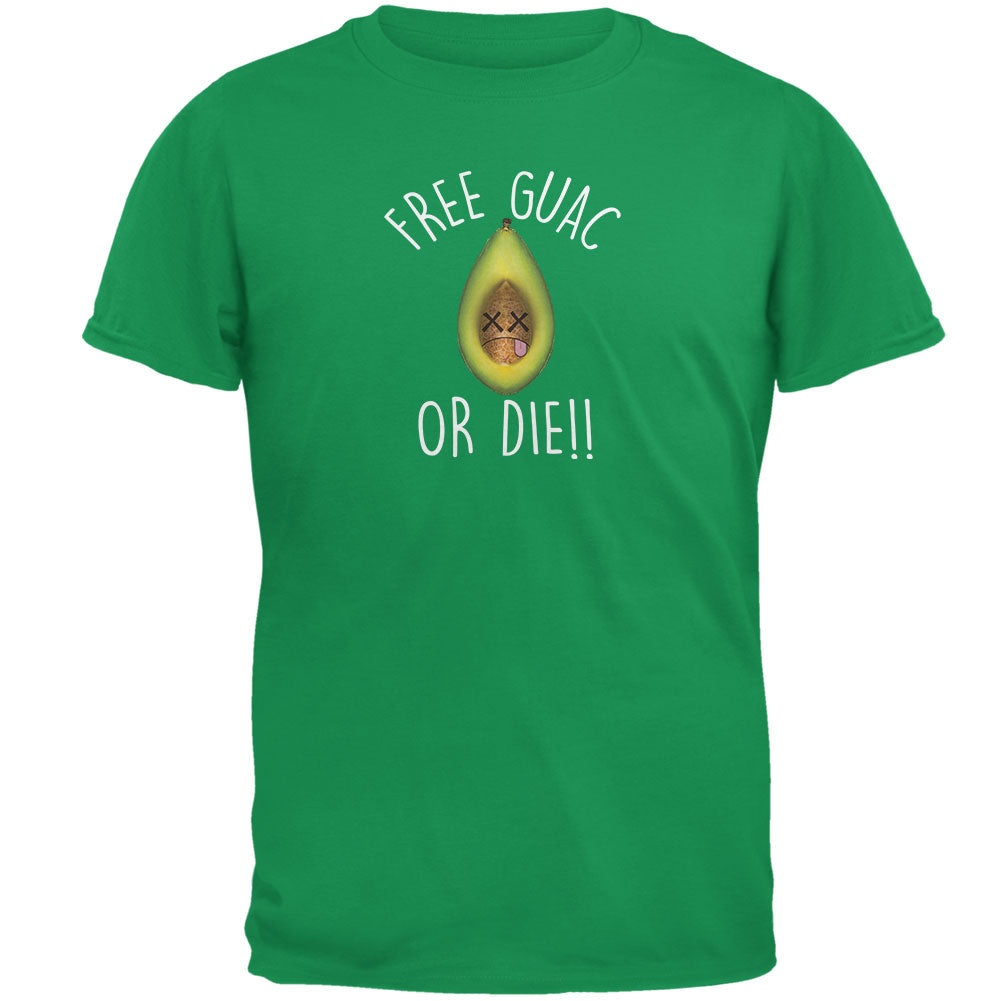 Cinco de Mayo - Free Guac or Die Irish Green Adult T-Shirt Men's T-Shirts Old Glory 2XL Green 