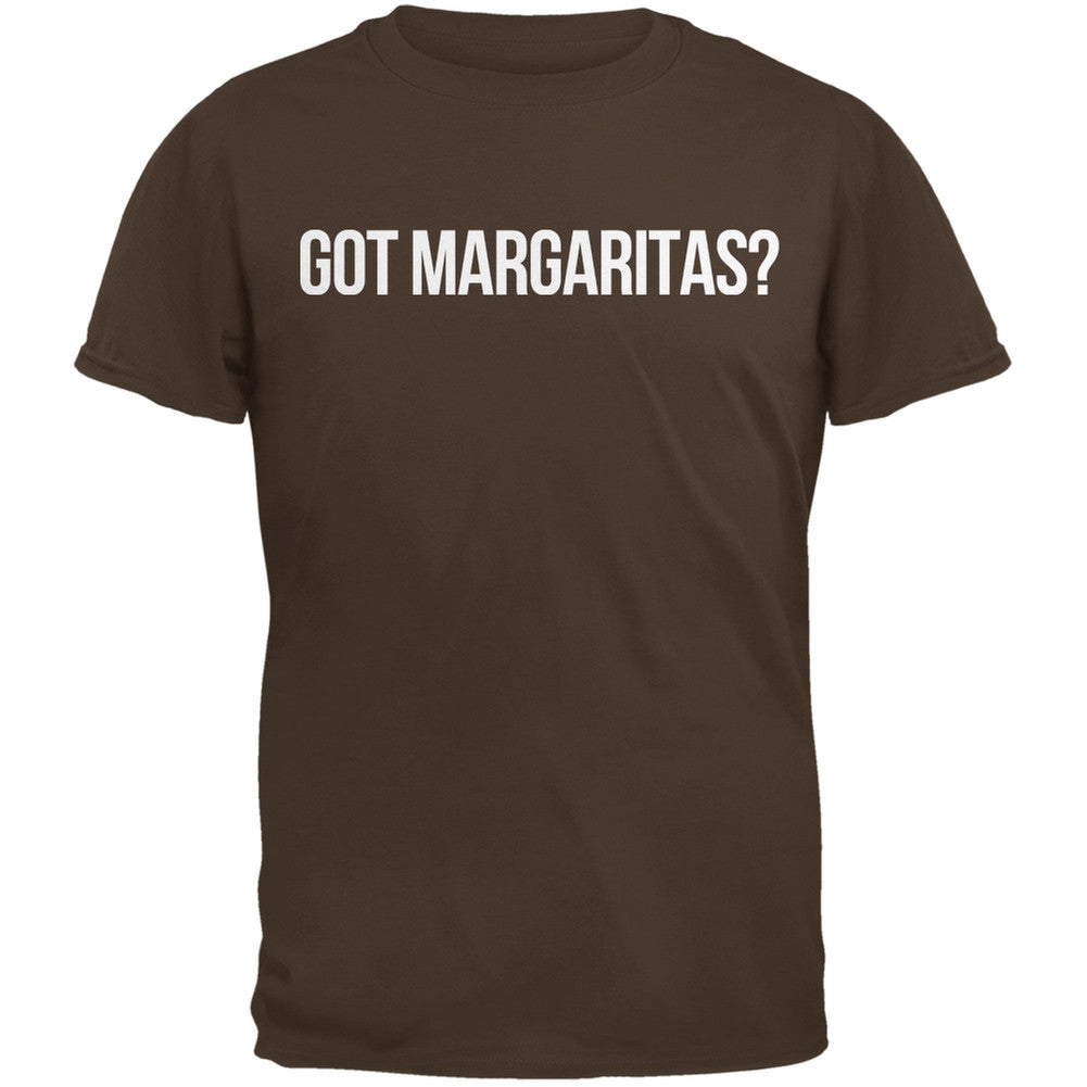 Cinco de Mayo - Got Margaritas? Black Adult T-Shirt Men's T-Shirts Old Glory SM Brown 