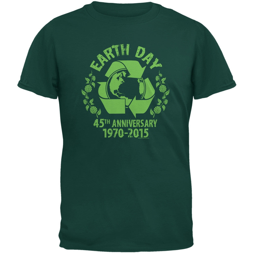 Earth Day - 45th Anniversary Forest Green Youth T-Shirt Youth T-Shirts Old Glory LG Green 