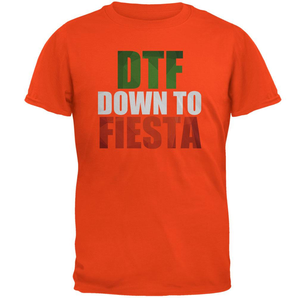 Cinco de Mayo - DTF, Down to Fiesta Orange Adult T-Shirt Men's T-Shirts Old Glory 2XL Orange 