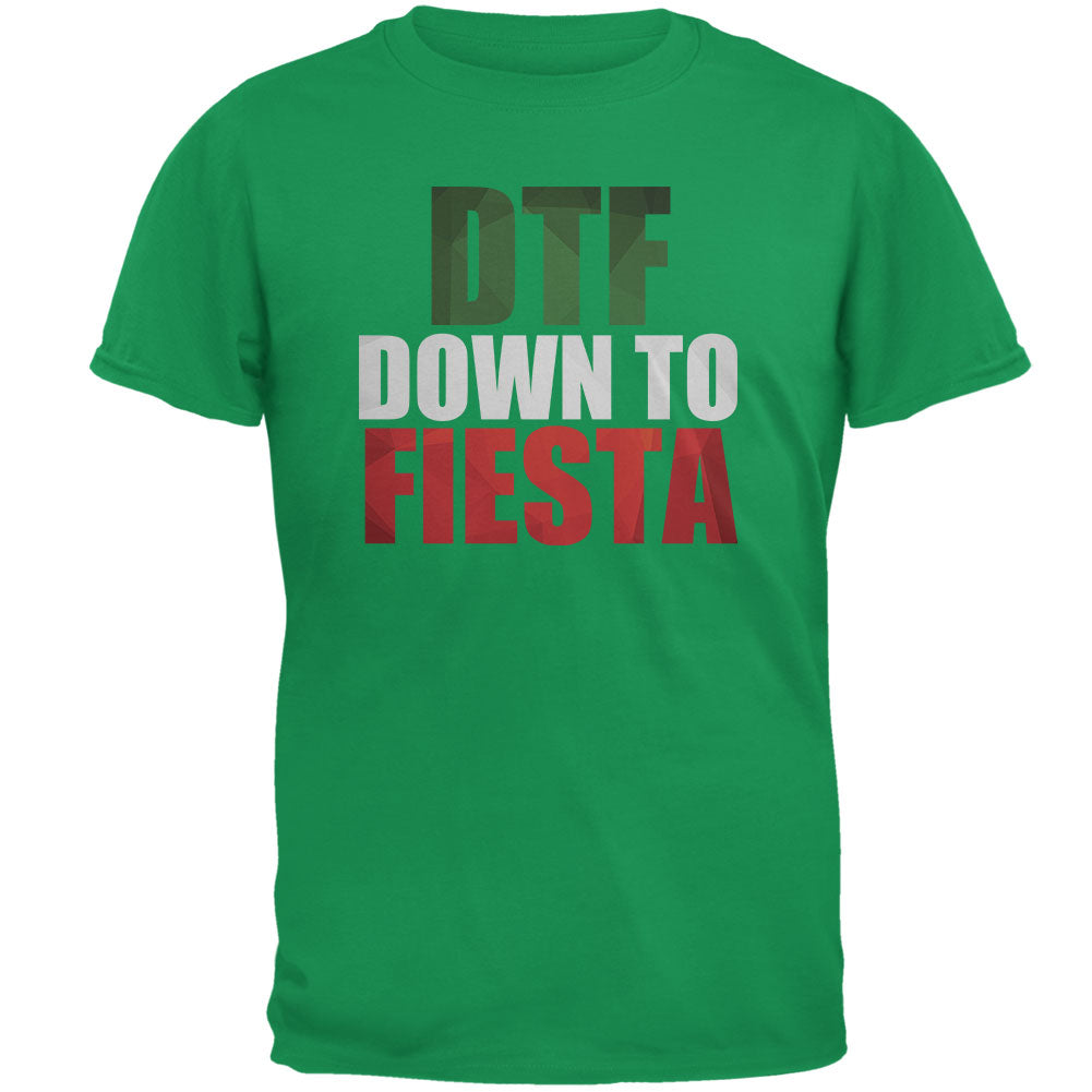 Cinco de Mayo - DTF, Down to Fiesta Irish Green Adult T-Shirt Men's T-Shirts Old Glory 2XL Green 