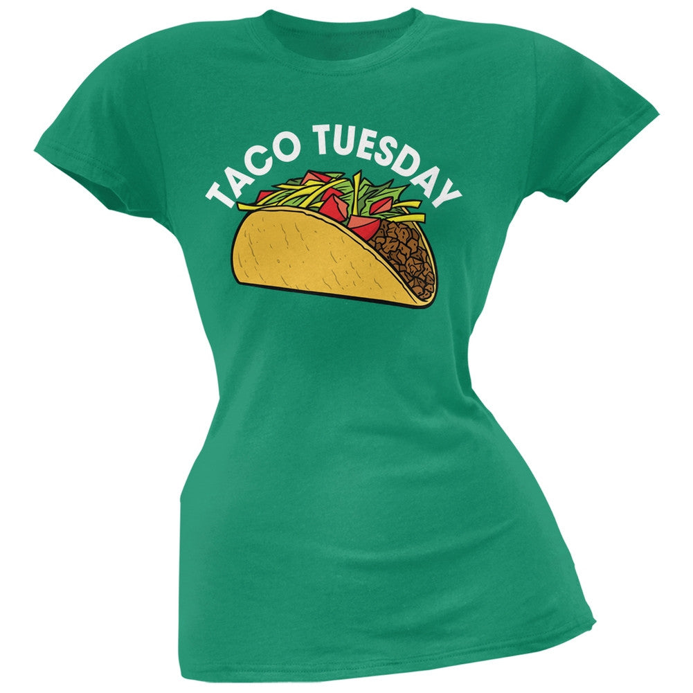 Cinco de Mayo - Taco Tuesday Orange Soft Juniors T-Shirt Juniors T-Shirts Old Glory   