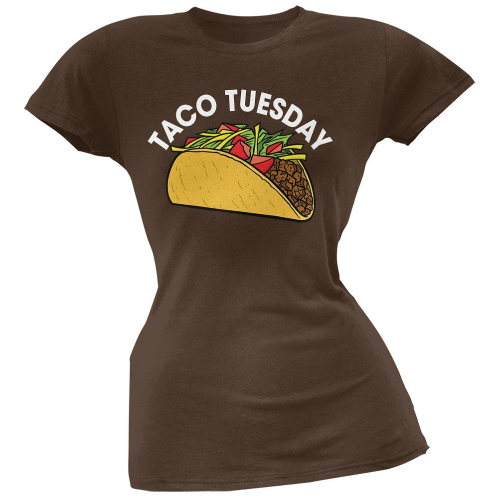 Cinco de Mayo - Taco Tuesday Orange Soft Juniors T-Shirt Juniors T-Shirts Old Glory   