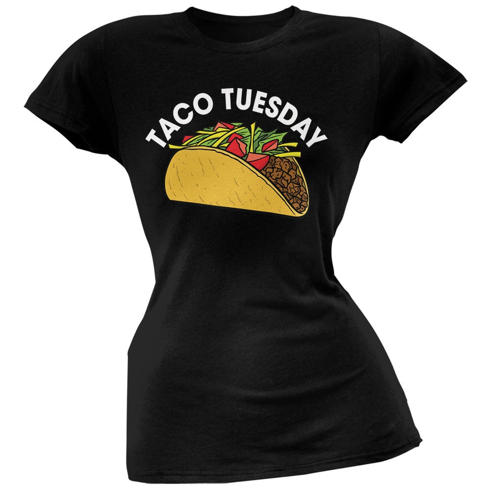 Cinco de Mayo - Taco Tuesday Orange Soft Juniors T-Shirt Juniors T-Shirts Old Glory   