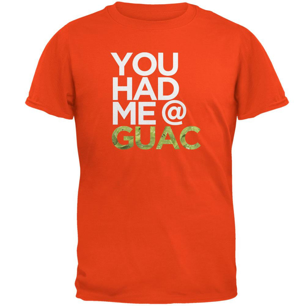 Cinco de Mayo - You Had Me at Guac Orange Adult T-Shirt Men's T-Shirts Old Glory 2XL Orange 