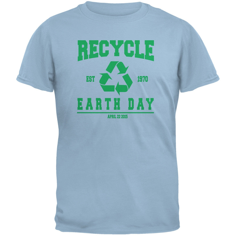 Earth Day - Recycle 1970 Light Blue Adult T-Shirt Men's T-Shirts Old Glory 2XL Blue 