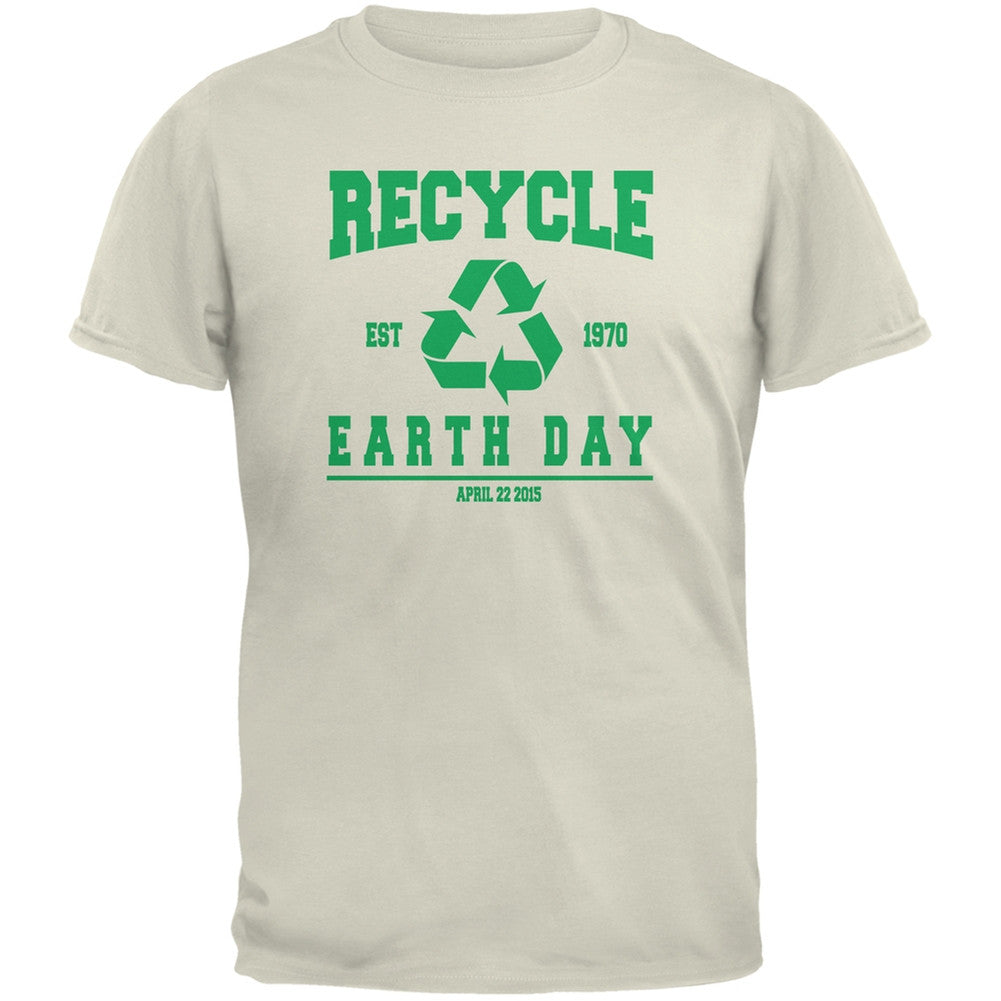 Earth Day - Recycle 1970 Natural Adult T-Shirt Men's T-Shirts Old Glory 2XL Beige 