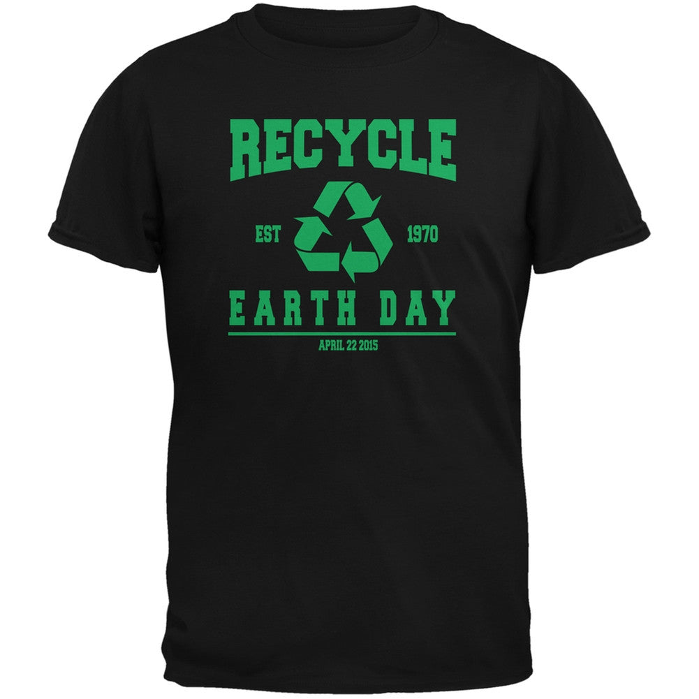 Earth Day - Recycle 1970 Black Adult T-Shirt Men's T-Shirts Old Glory 2XL Black 