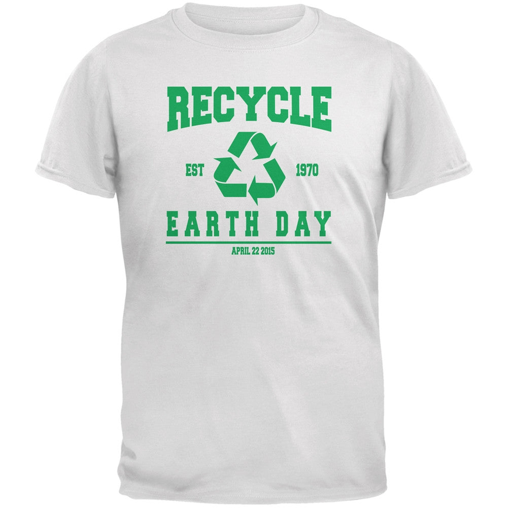 Earth Day - Recycle 1970 White Adult T-Shirt Men's T-Shirts Old Glory 2XL White 