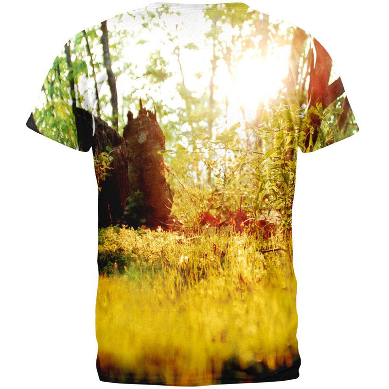 Earth Day Forest Sun All Over Adult T-Shirt Men's T-Shirts Old Glory   