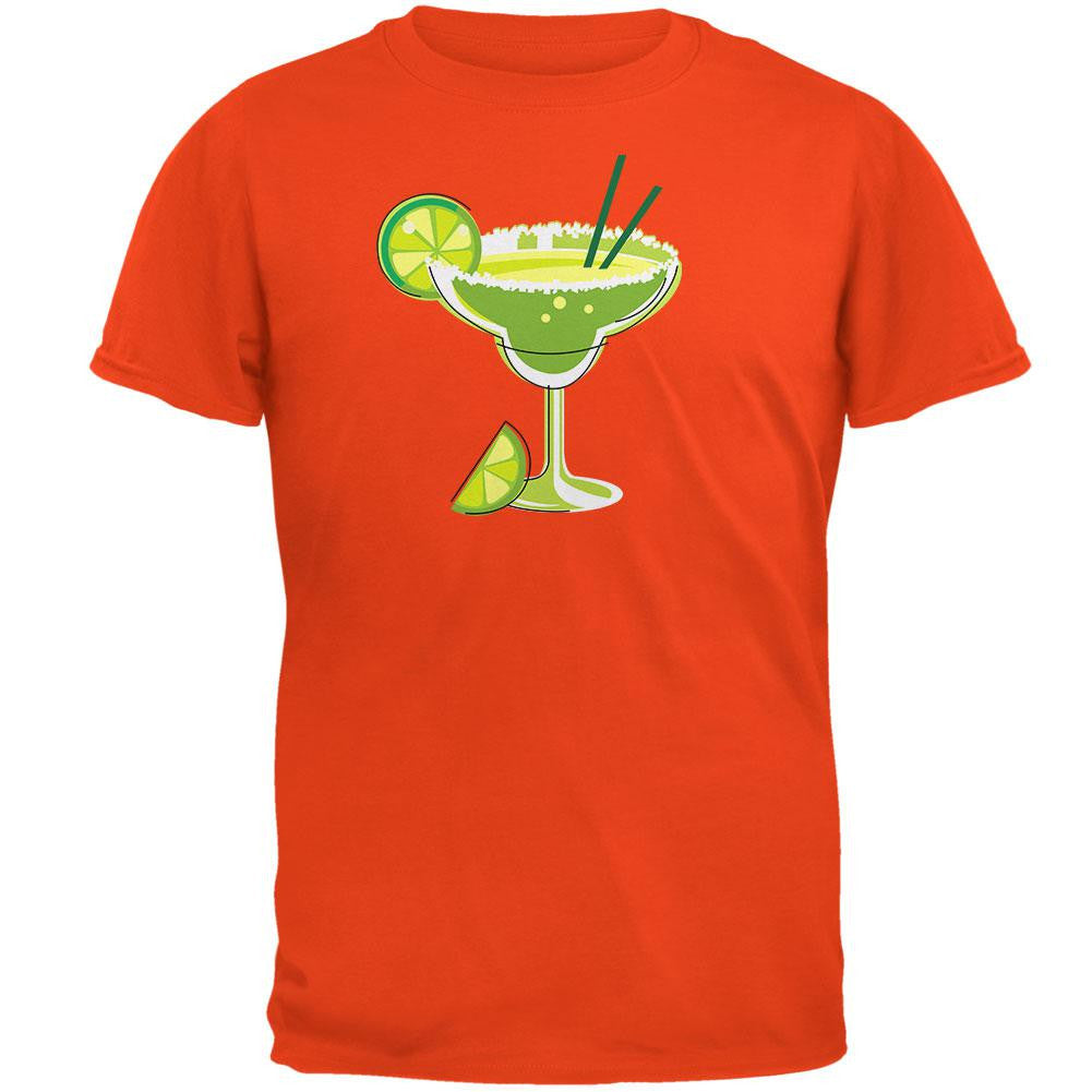 Cinco de Mayo - Margarita Glass Orange Adult T-Shirt Men's T-Shirts Old Glory 2XL Orange 