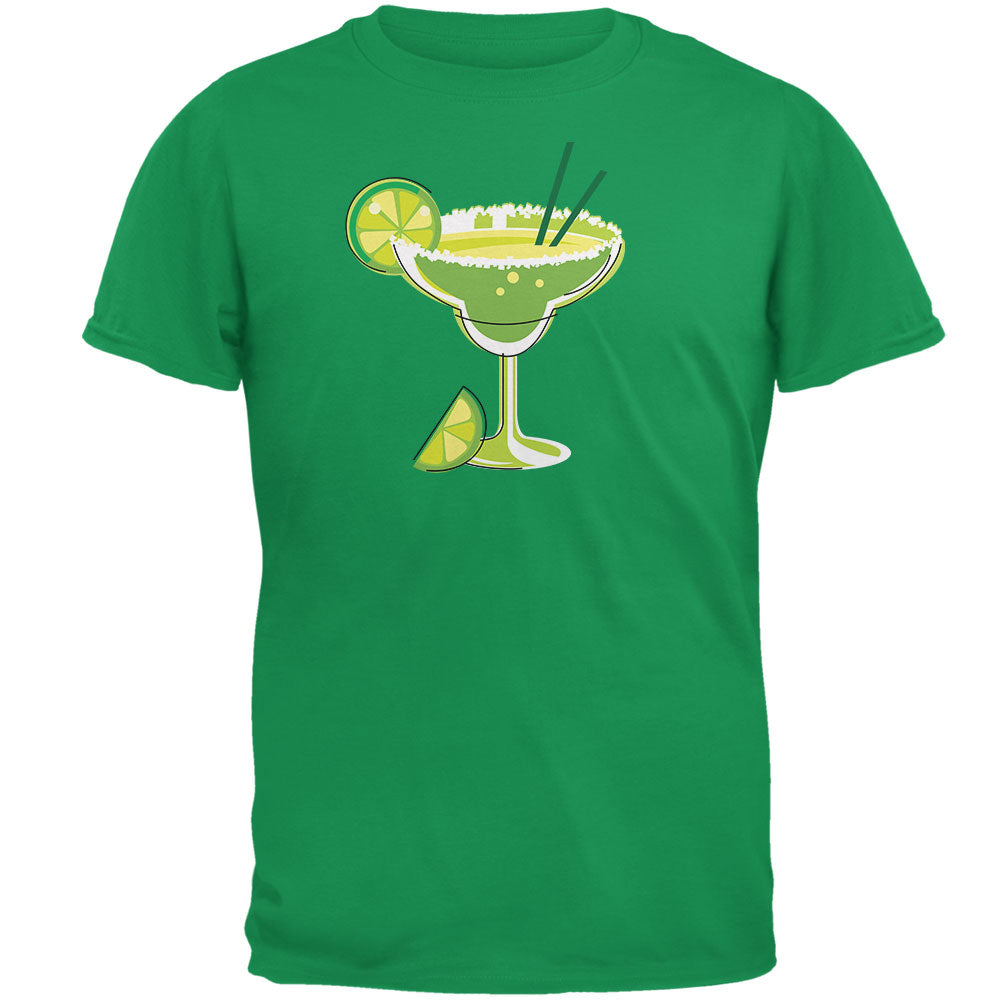 Cinco de Mayo - Margarita Glass Irish Green Adult T-Shirt Men's T-Shirts Old Glory 2XL Green 