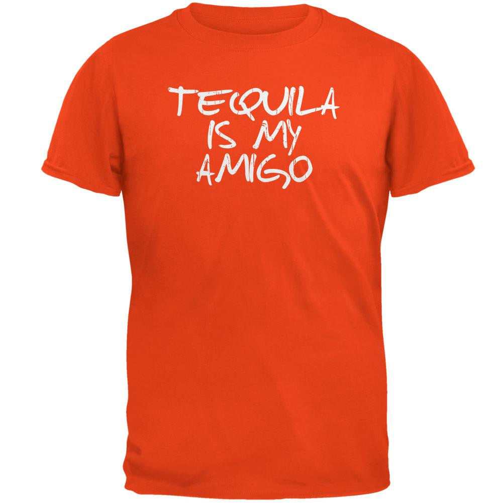 Cinco de Mayo - Tequila is My Amigo Orange Adult T-Shirt Men's T-Shirts Old Glory 2XL Orange 