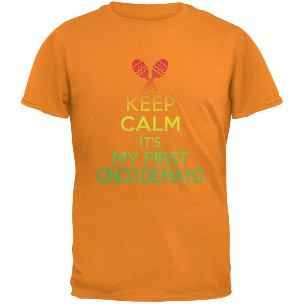 Cinco De Mayo - Keep Calm First Cinco De Mayo Forest Green Youth T-Shirt Youth T-Shirts Old Glory   