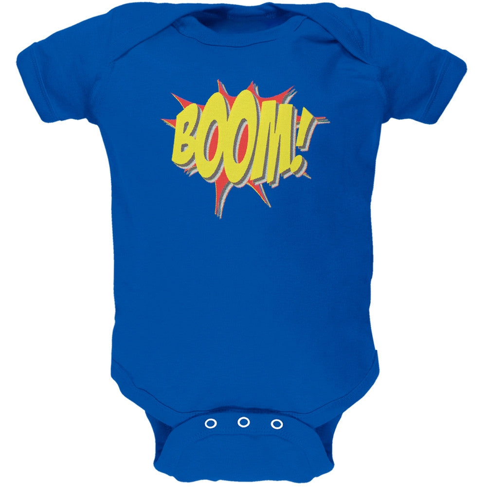 BOOM Comic Book Super Hero Royal Soft Baby One Piece Baby One Piece Old Glory 0-3M Blue 