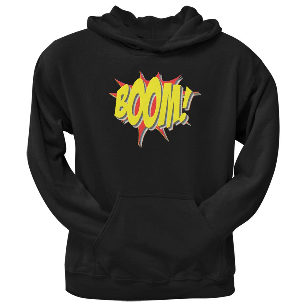 BOOM Comic Book Super Hero Black Adult Hoodie Men's Hoodies Old Glory SM Black 