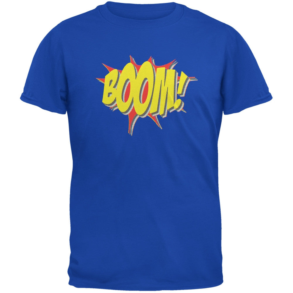 BOOM Comic Book Super Hero Royal Adult T-Shirt Men's T-Shirts Old Glory SM Blue 