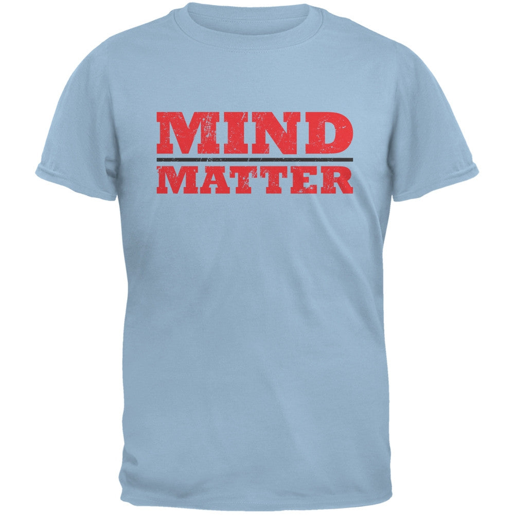 Mind Over Matter Light Blue Adult T-Shirt Men's T-Shirts Old Glory 2XL Blue 