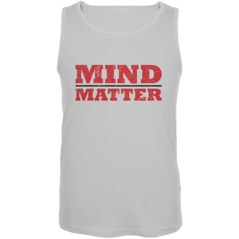 Mind Over Matter White Adult Tank Top Men's Tank Tops Old Glory 2XL White 