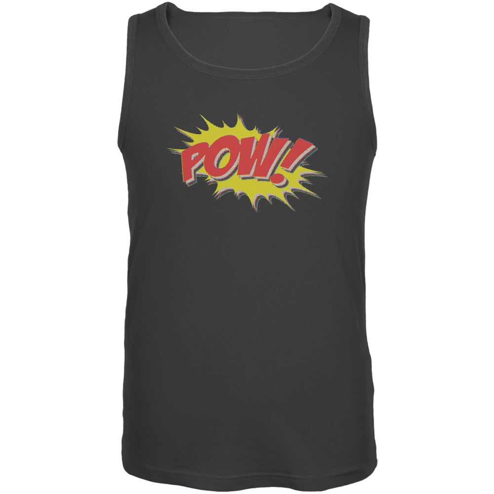 POW Comic Book Super Hero Charcoal Grey Adult Tank Top Men's Tank Tops Old Glory 2XL Grey 