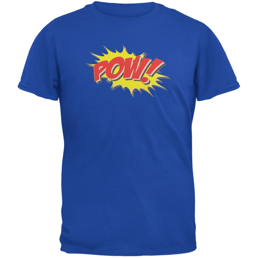 POW Comic Book Super Hero Royal Youth T-Shirt Youth T-Shirts Old Glory SM Blue 