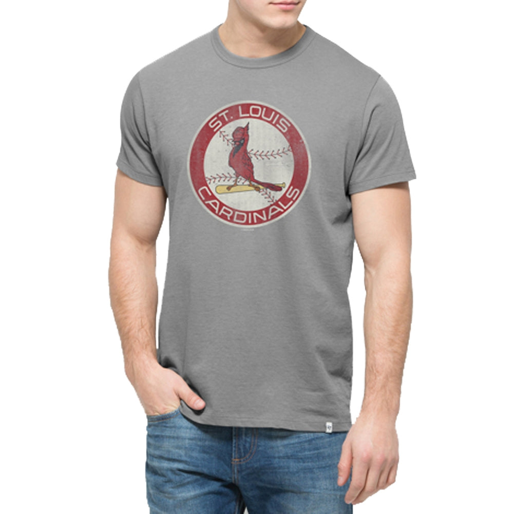 St. Louis Cardinals - Knockaround Flanker Logo T-Shirt Men's T-Shirts St. Louis Cardinals 2XL Grey