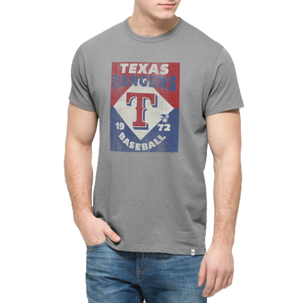 Texas Rangers - Knockaround Flanker Logo T-Shirt Men's T-Shirts Texas Rangers 2XL Grey 