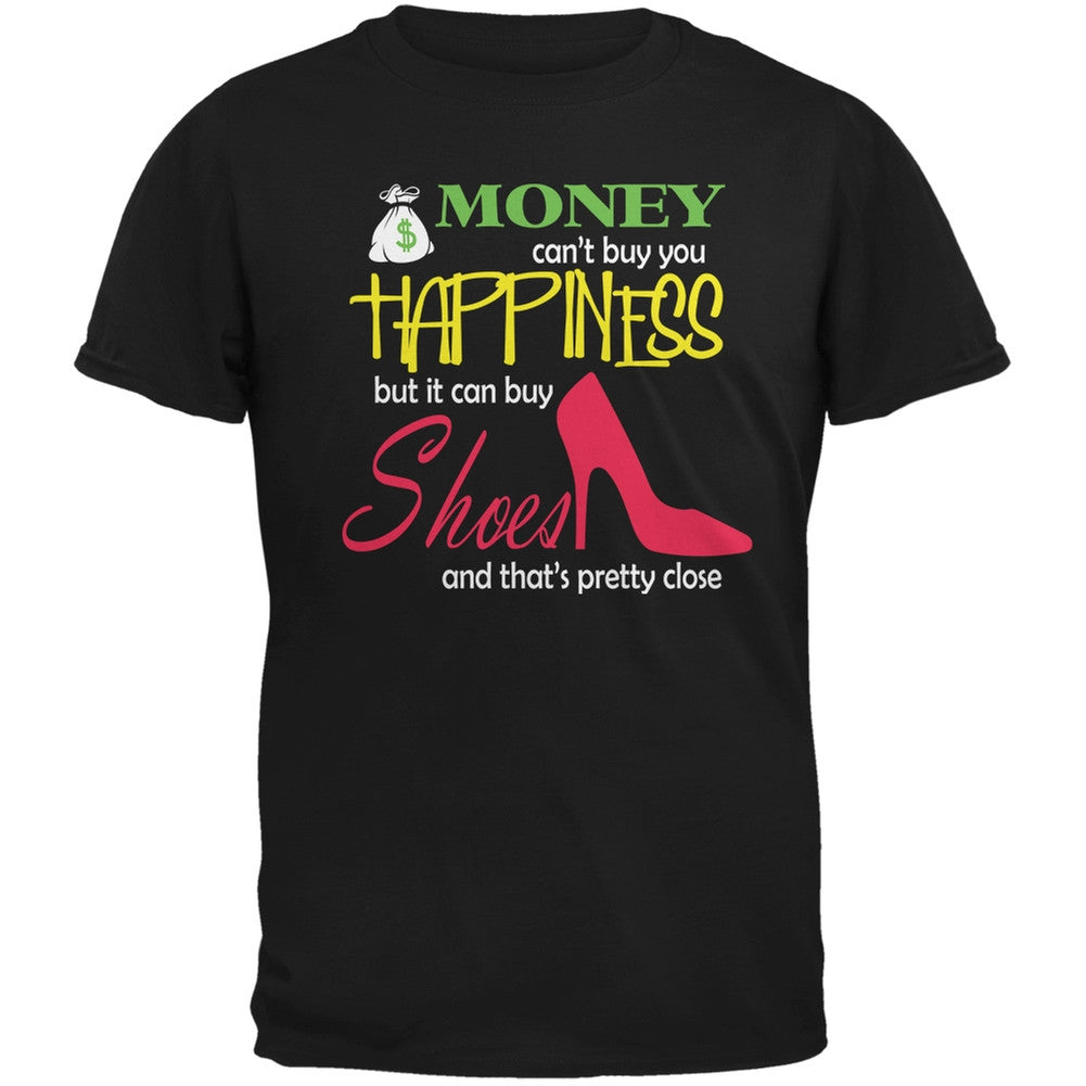 Money Happiness Shoes Funny Black Adult T-Shirt Men's T-Shirts Old Glory 2XL Black 