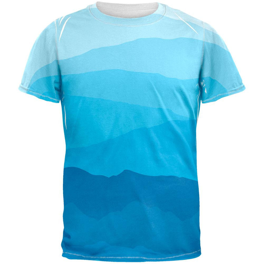 Mountain Range Vista All Over Adult T-Shirt Men's T-Shirts Old Glory 2XL Multi 
