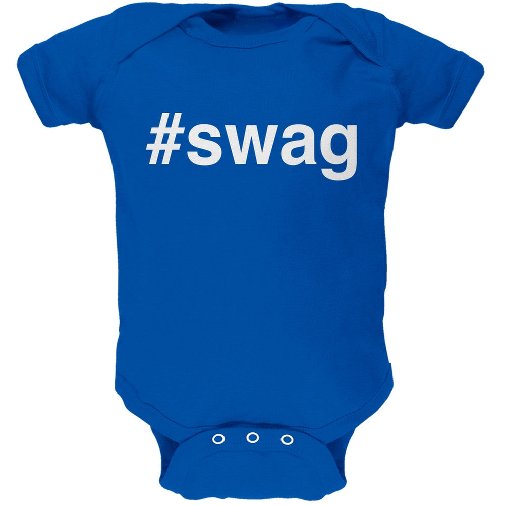 #swag Royal Soft Baby One Piece Baby One Piece Old Glory 0-3M Blue 