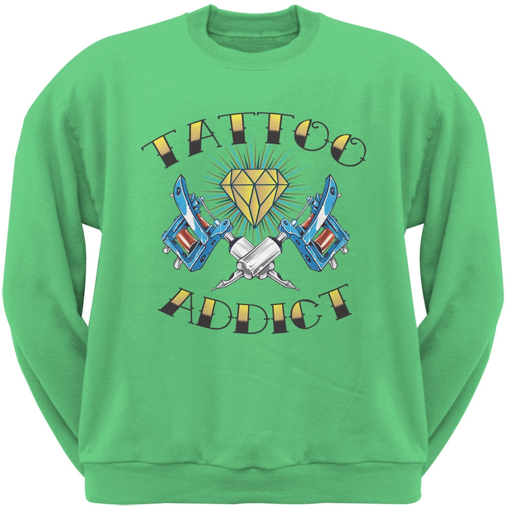 Tattoo Addict Irish Green Adult Sweatshirt Men's Sweatshirts Old Glory 2XL Green 