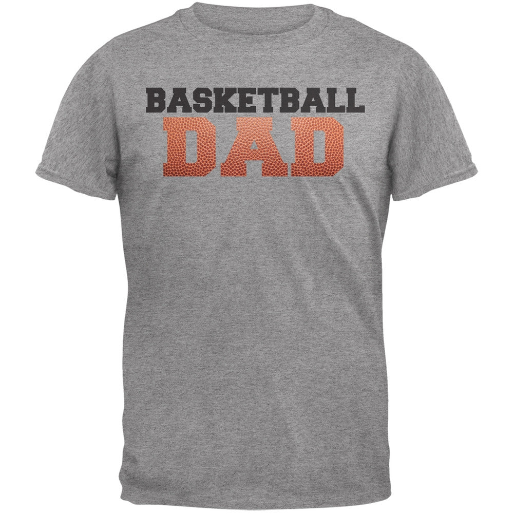 Basketball Dad Light Heather Grey Adult T-Shirt Men's T-Shirts Old Glory 2XL Grey 