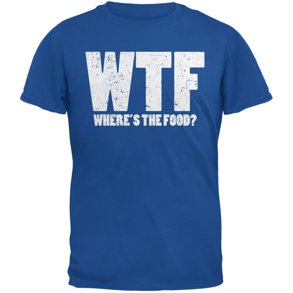 WTF (where's the food?) Royal Adult T-Shirt Men's T-Shirts Old Glory 2XL Blue 