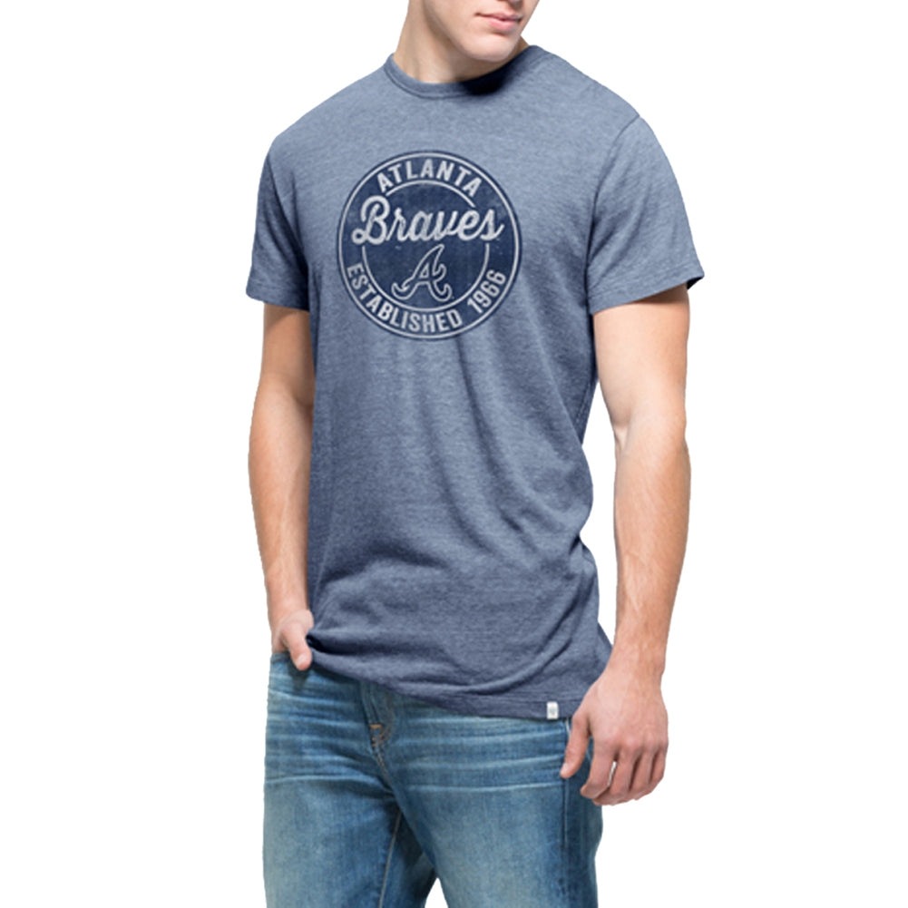 Genuine Merchandise-Girls MLB Blue glitter Atlanta Braves shirt