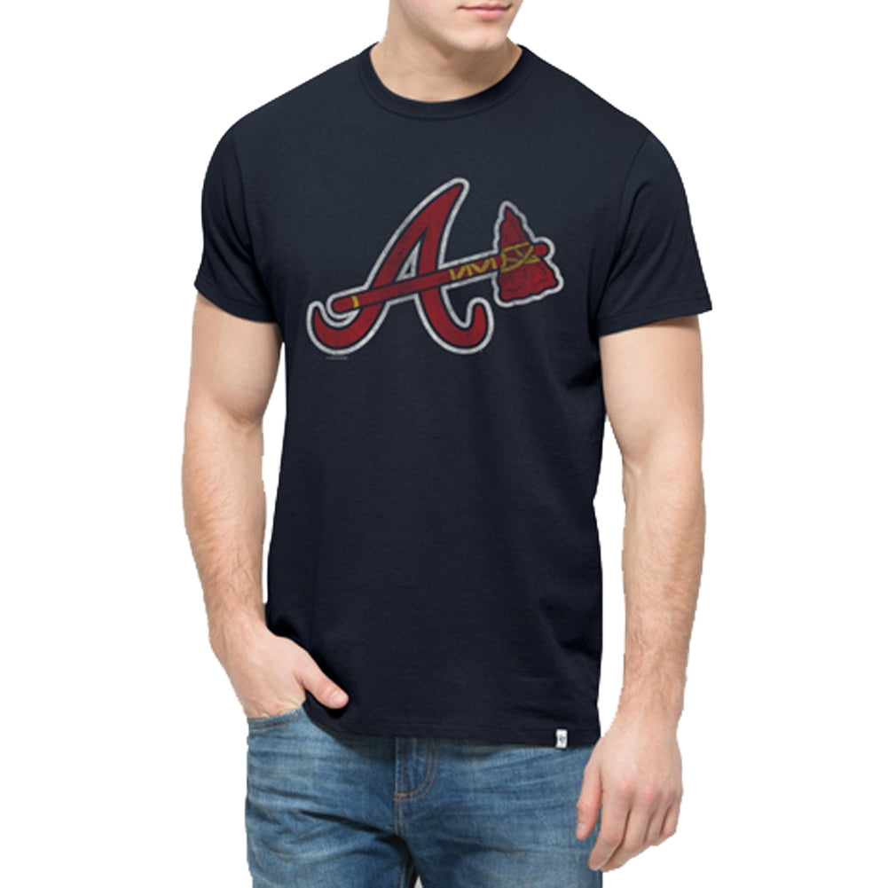 Atlanta Braves - All Pro Flanker Logo T-Shirt Men's T-Shirts Atlanta Braves LG Blue 