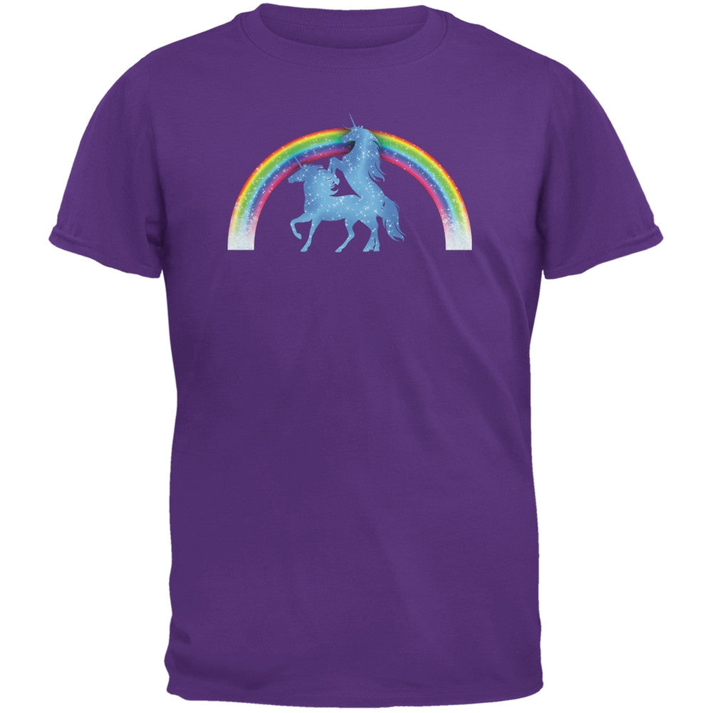 Effing Unicorns Rainbow Funny Purple Adult T-Shirt Men's T-Shirts Old Glory 2XL Purple 