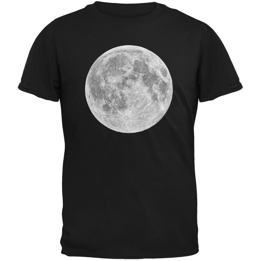 Earth's Moon Black Youth T-Shirt Youth T-Shirts Old Glory LG Black 