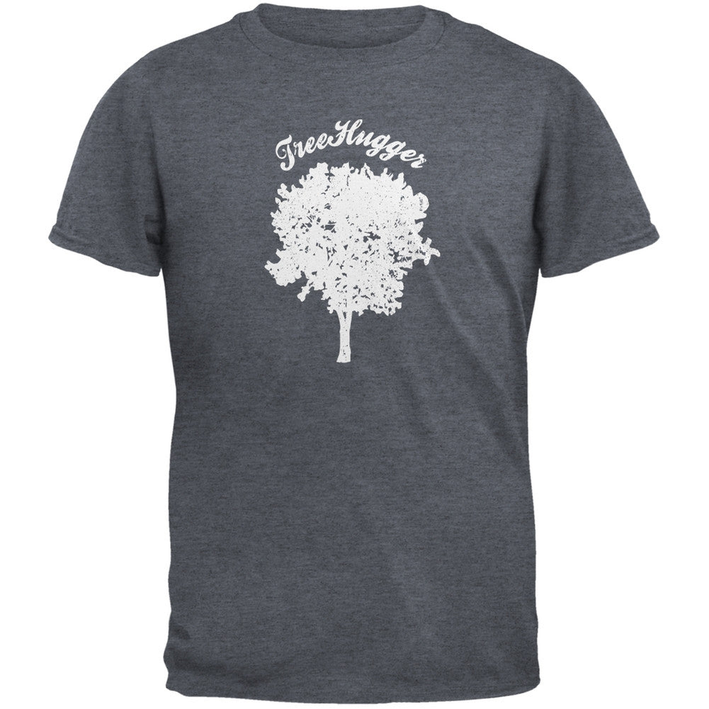 Earth Day - Treehugger Distressed Dark Heather Adult T-Shirt Men's T-Shirts Old Glory 2XL Grey 